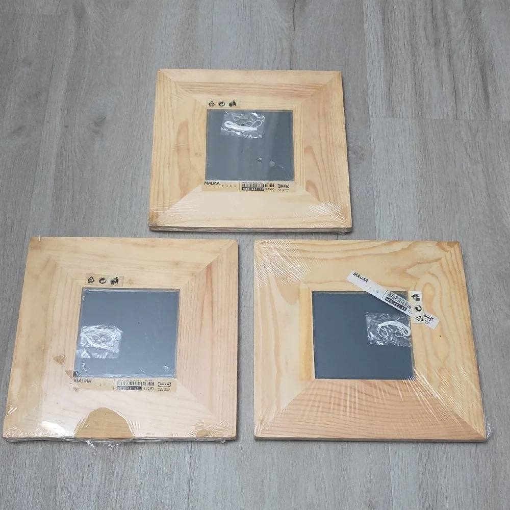 IKEA Natural Wood Wall Mirrors Set